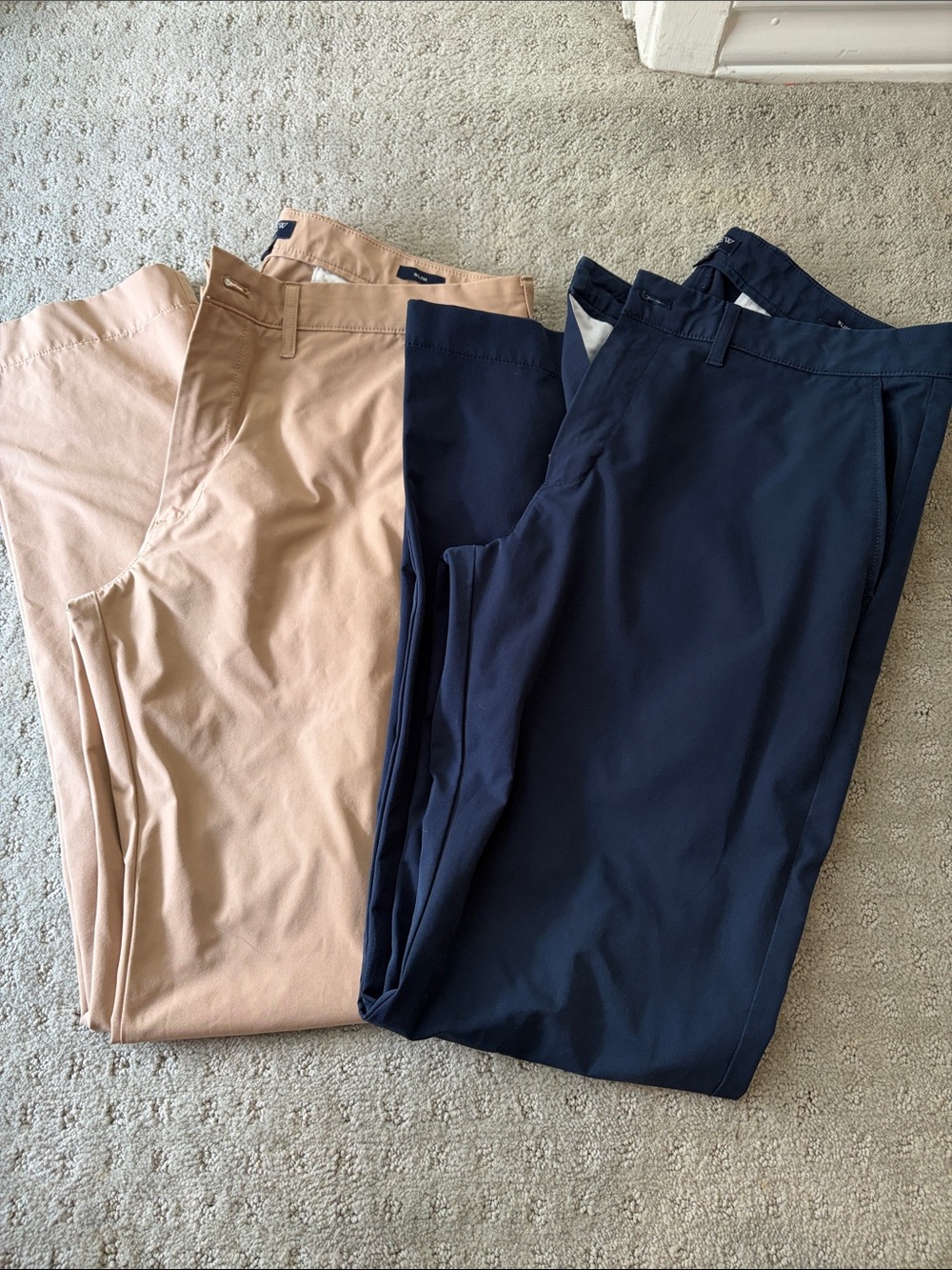 J. Crew Two-Pack Chino Pants in Navy and Tan